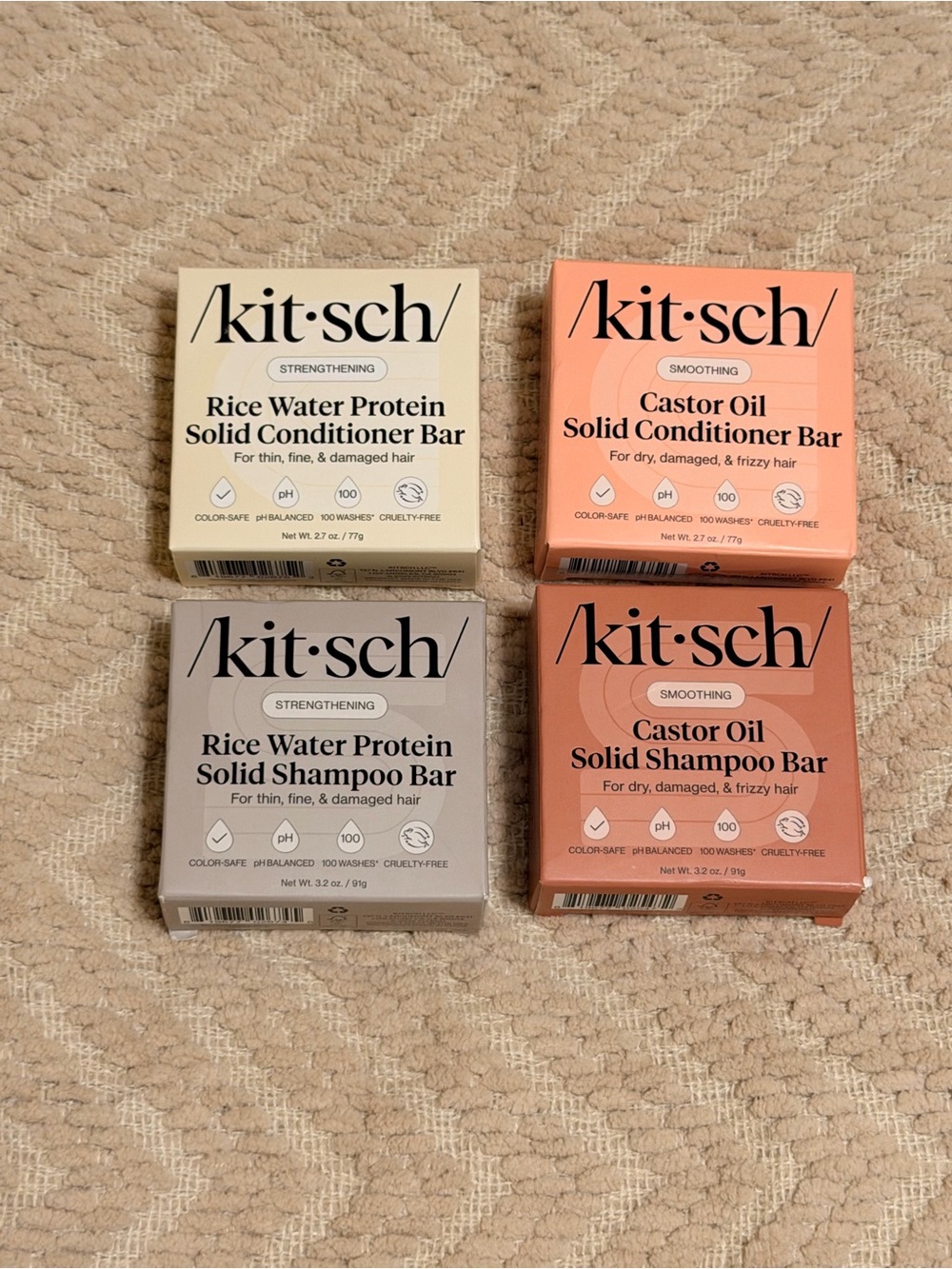 🤍New Kitsch Shampoo & Conditioner Bars Set🤍